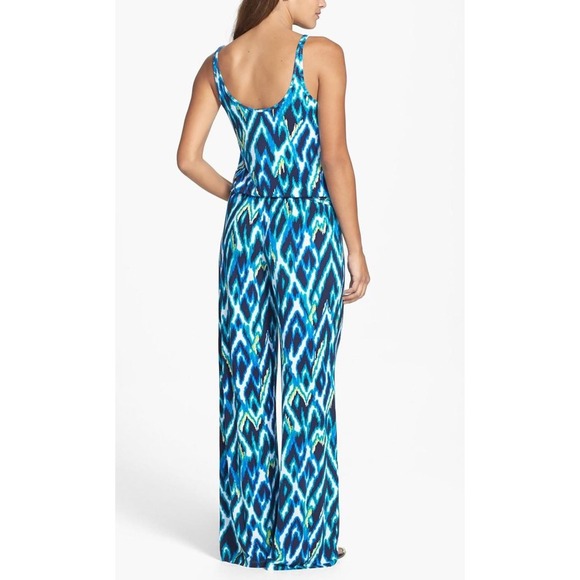 Tart Sleeveless Megan Printed Jumpsuit - Abstract - Blue Multi/Blue - Picture 3 of 14